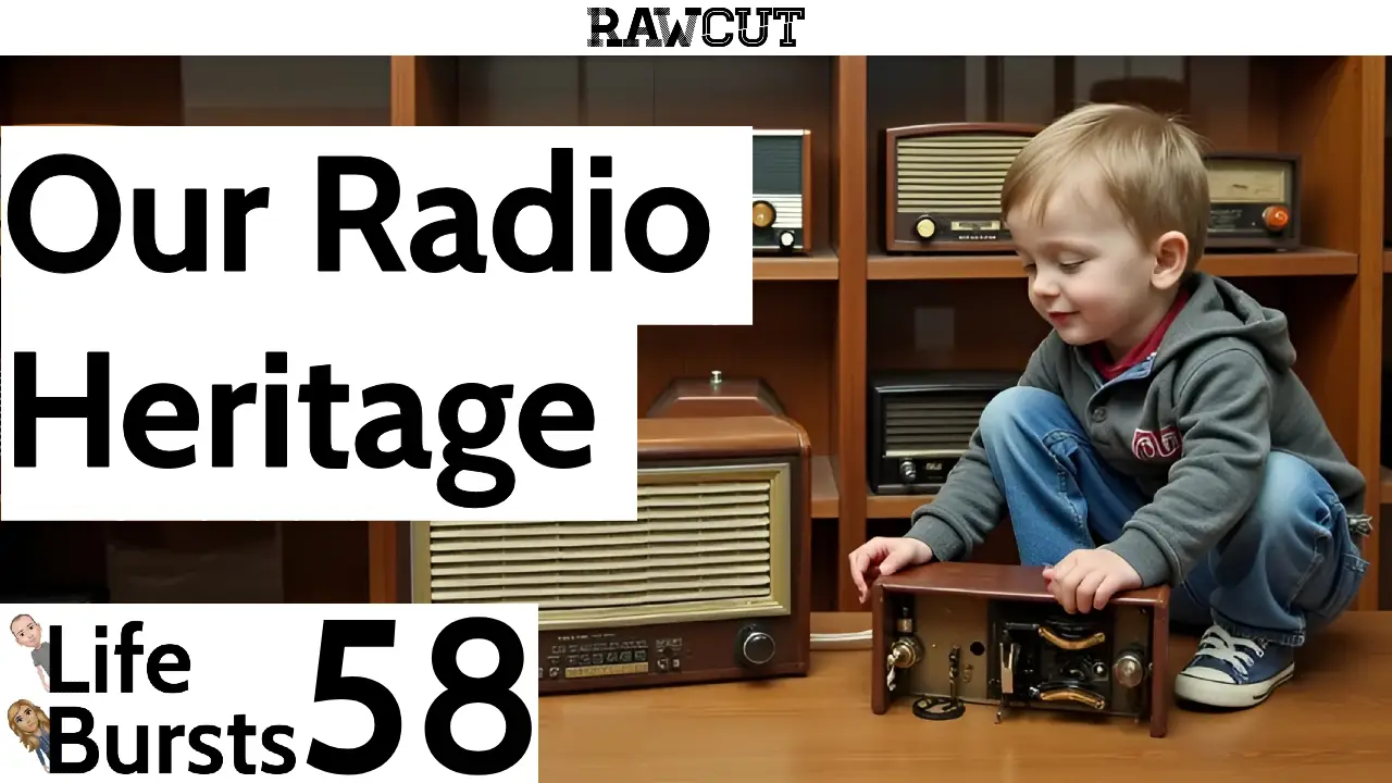 A toddler playing with old radios not knowing that it would turn into a life long obsession.